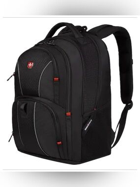 SwissGear Black Everyday ScanSmart Backpack with Multiple Pockets